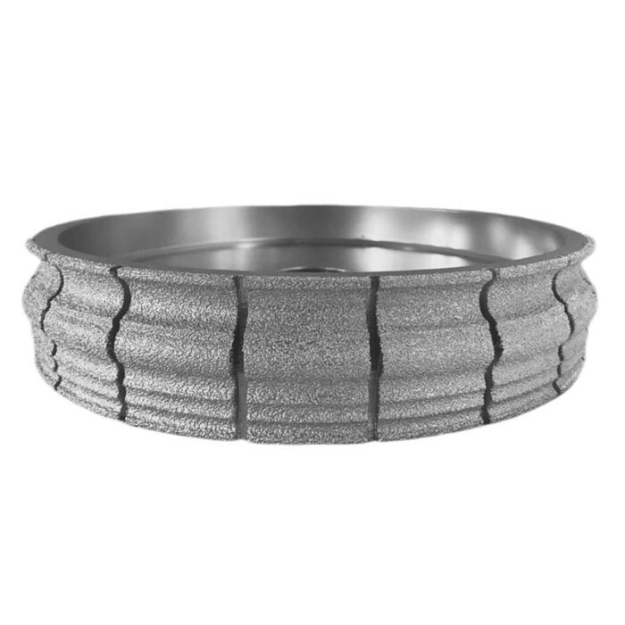 Vacuum brazed diamond profiling wheel, High quality Diameter 300mm, Inner hale 60mm, with 60150mm reducer ring Thickness 50mm